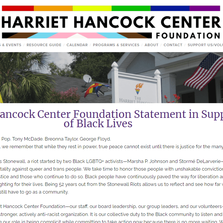 LGBTQ Organizations in South Carolina - Harriet Hancock LGBT Center